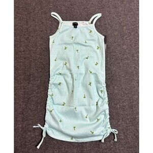 Art Class Girl's Dress Blouse Tank Palm Print Green Small 6/6x